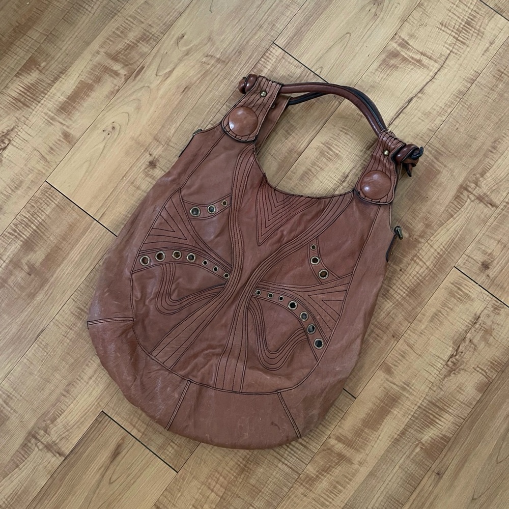 Betsey Johnson Large Brown Leather Bag